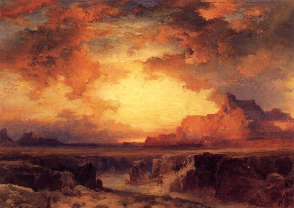 Near Fort Wingate New Mexico by Thomas Moran, hand-painted oil reproduction