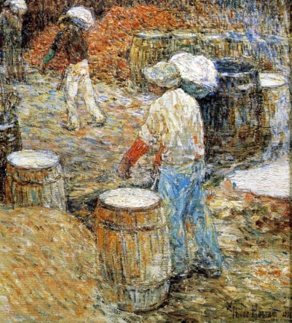 New York Hod Carriers by Frederick Childe Hassam, hand-painted oil painting reproduction