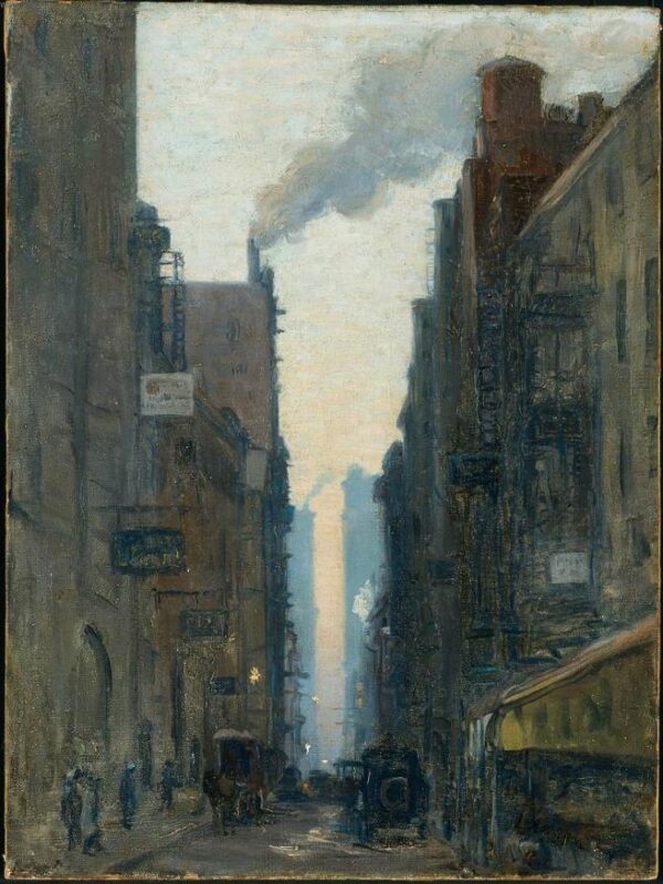 New York Street Scene by Ernest Lawson, hand-painted oil painting reproduction
