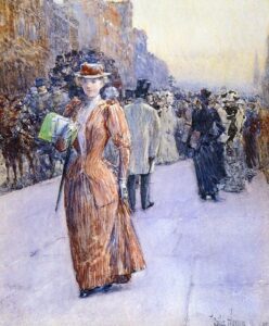 New York Street Scene by Frederick Childe Hassam, hand-painted oil painting reproduction