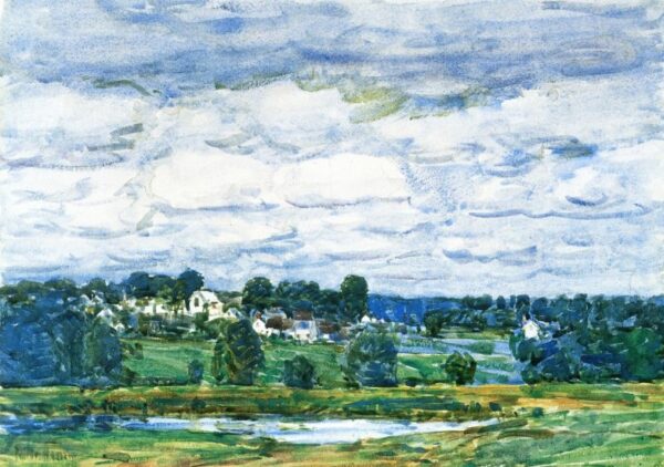 Newfields, New Hampshire by Frederick Childe Hassam, hand-painted oil painting reproduction