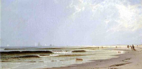 Newport Beach by Alfred Thompson Bricher, hand-painted oil painting reproduction