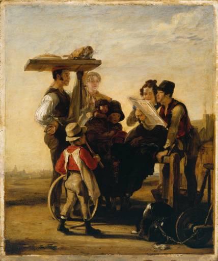 Newsmongers by David Wilkie, hand-painted oil reproduction