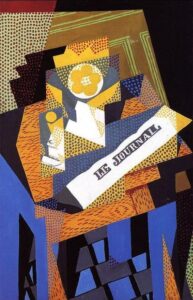 Newspaper and Fruit Dish by Juan Gris, hand-painted oil painting reproduction