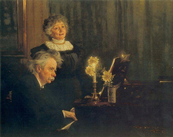 Nina y Edvard Grieg by Peder Severin Krøyer, hand-painted oil painting reproduction