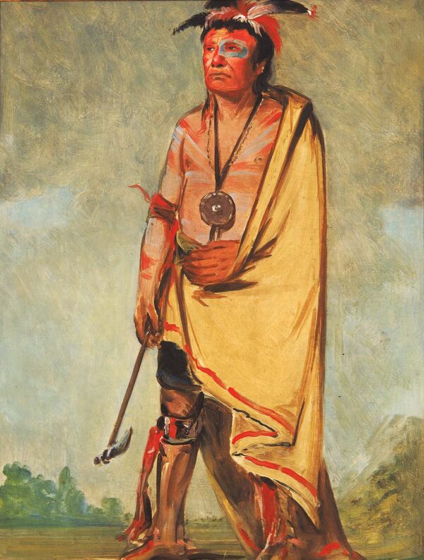 No ak choo she kaw, He Who Breaks the Bushes by George Catlin, hand-painted oil painting reproduction
