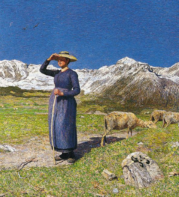 Noon in the Alps by Giovanni Segantini, hand-painted oil reproduction