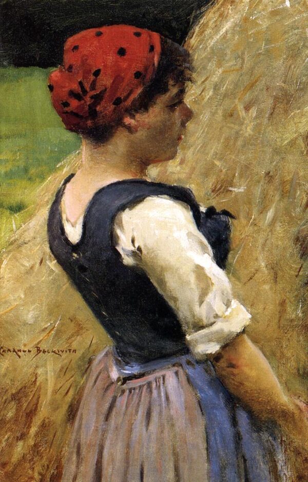 Normandy Girl by Carroll Beckwith, hand-painted oil painting reproduction