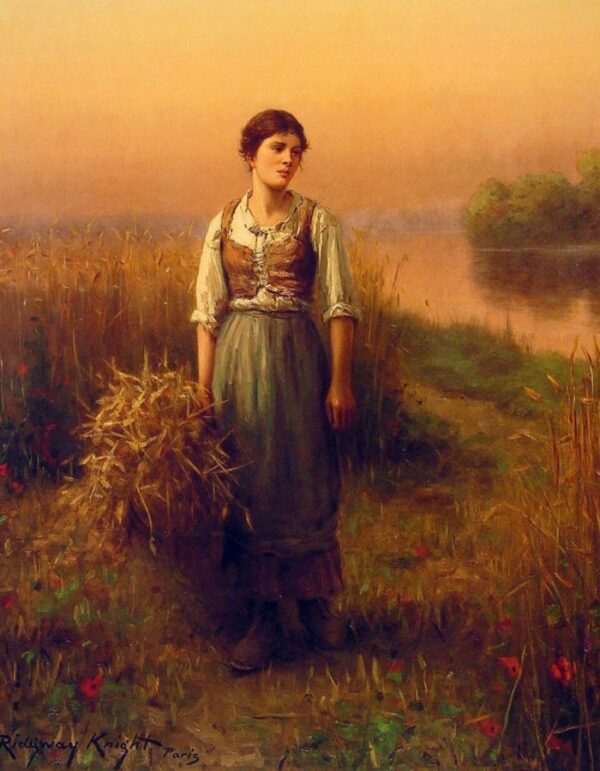 Normandy Maid by Daniel Ridgway Knight, hand-painted oil painting reproduction