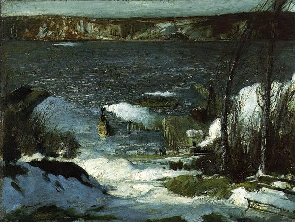 North River by George Bellows, hand-painted oil reproduction