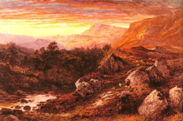 The Valley of the Lleder, North Wales by Benjamin Williams Leader, hand-painted oil painting reproduction
