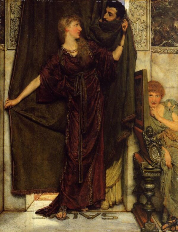Not at Home by Lawrence Alma-Tadema, hand-painted oil painting reproduction