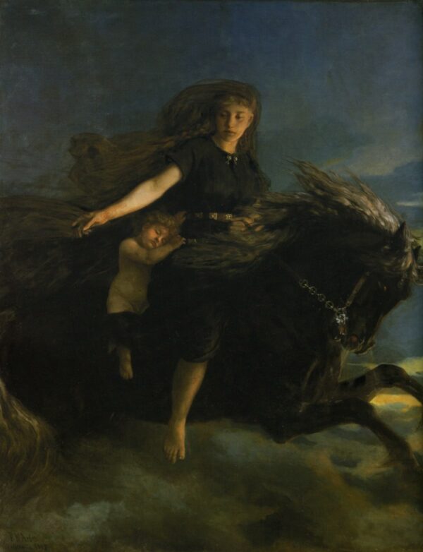 Nott by Peter Nicolai Arbo, hand-painted oil painting reproduction