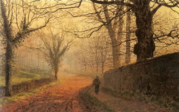 November Afternoon, Stapleton Park by John Atkinson Grimshaw, hand-painted oil painting reproduction