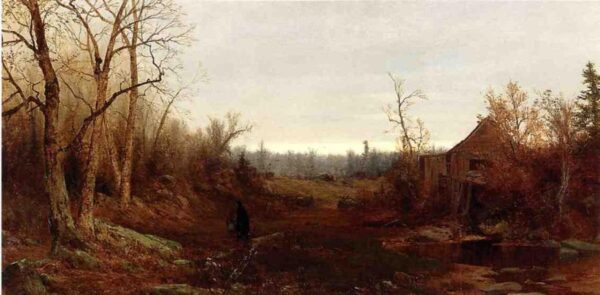 November Day by Jervis McEntee, hand-painted oil painting reproduction