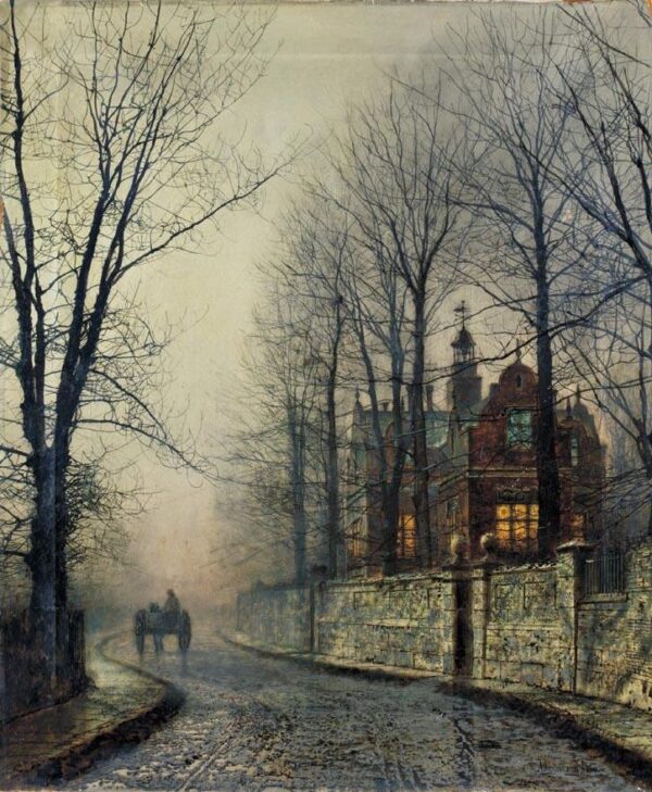 November Moonlight by John Atkinson Grimshaw, hand-painted oil painting reproduction