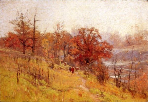 November’s Harmony by Theodore Clement Steele, hand-painted oil painting reproduction