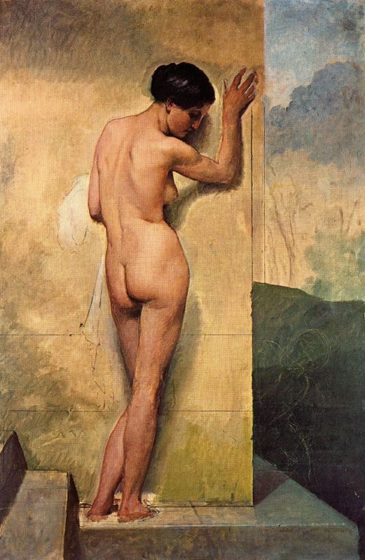 Nude Standing Woman by Francesco Hayez, hand-painted oil reproduction