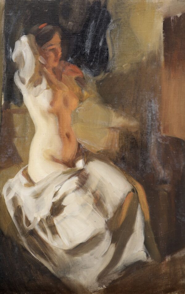 Nude in Firelight by Anders Zorn, hand-painted oil painting reproduction