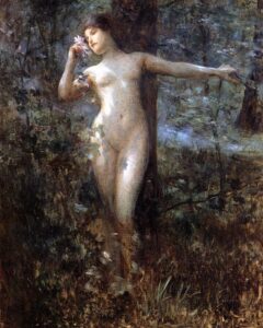 Nude in the Forest by Julius LeBlanc Stewart, hand-painted oil painting reproduction