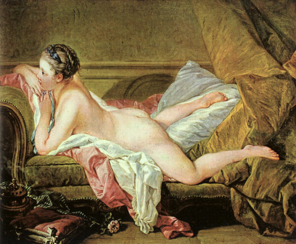 Nude on a Sofa (Reclining Girl) by François Boucher, hand-painted oil painting reproduction