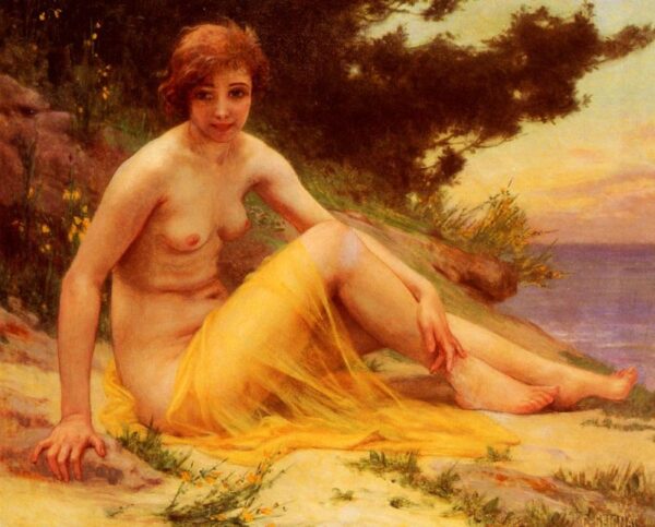 Nude on the Beach by Guillaume Seignac, hand-painted oil painting reproduction