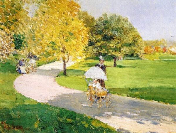 Nurses in the Park by Frederick Childe Hassam, hand-painted oil painting reproduction