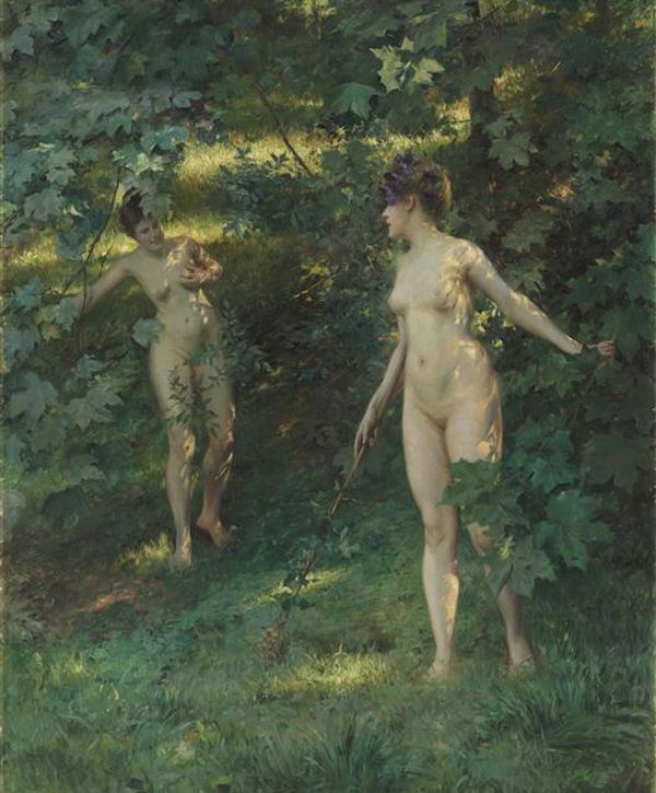 Nymphes de Nysa by Julius LeBlanc Stewart, hand-painted oil reproduction