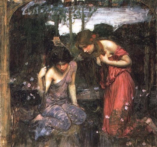Nymphs Finding the Head of Orpheus by John William Waterhouse, hand-painted oil reproduction