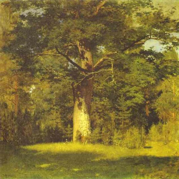 Oak by Isaac Levitan, hand-painted oil reproduction