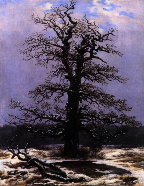 Oak in the Snow by Caspar David Friedrich, hand-painted oil painting reproduction