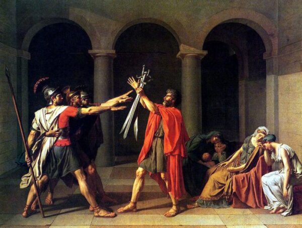 Oath of the Horatii by Jacques-Louis David, hand-painted oil painting reproduction