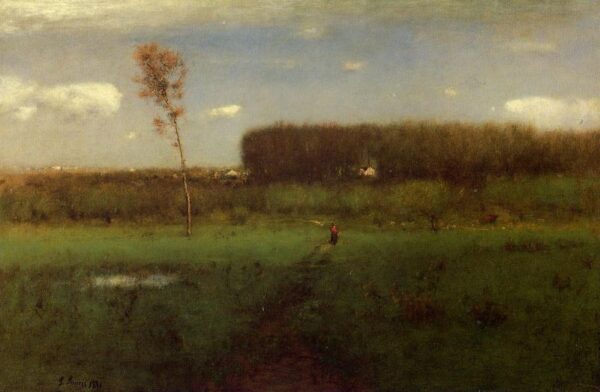 October Noon by George Inness, hand-painted oil painting reproduction