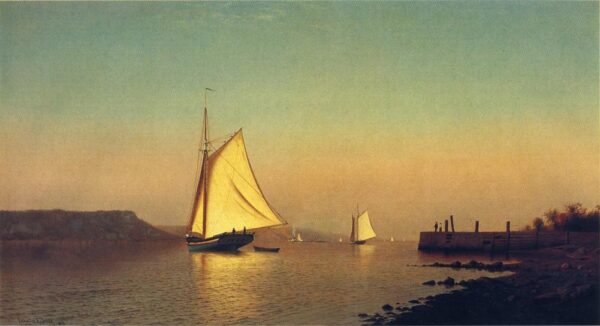 October on the Hudson by Francis Silva, hand-painted oil painting reproduction