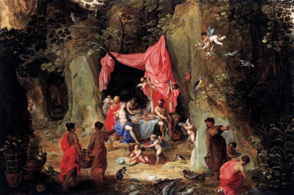 Odysseus as a Guest of the Nymph Calypso by Hendrick van Balen, hand-painted oil painting reproduction