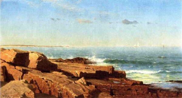 Off Newport by William Stanley Haseltine, hand-painted oil painting reproduction