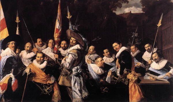 Officers and Sergeants of the St. Hadrian Civic Guard by Frans Hals, hand-painted oil painting reproduction