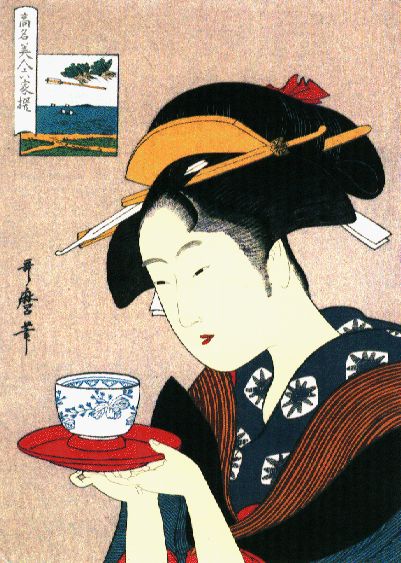 Okita Of Naniwaya by Kitagawa Utamaro, hand-painted oil reproduction