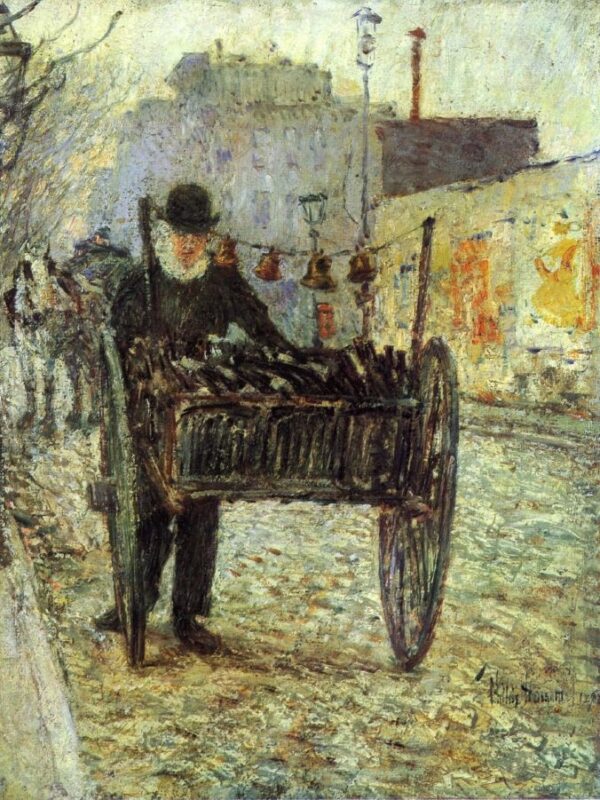 Old Bottle Man by Frederick Childe Hassam, hand-painted oil painting reproduction