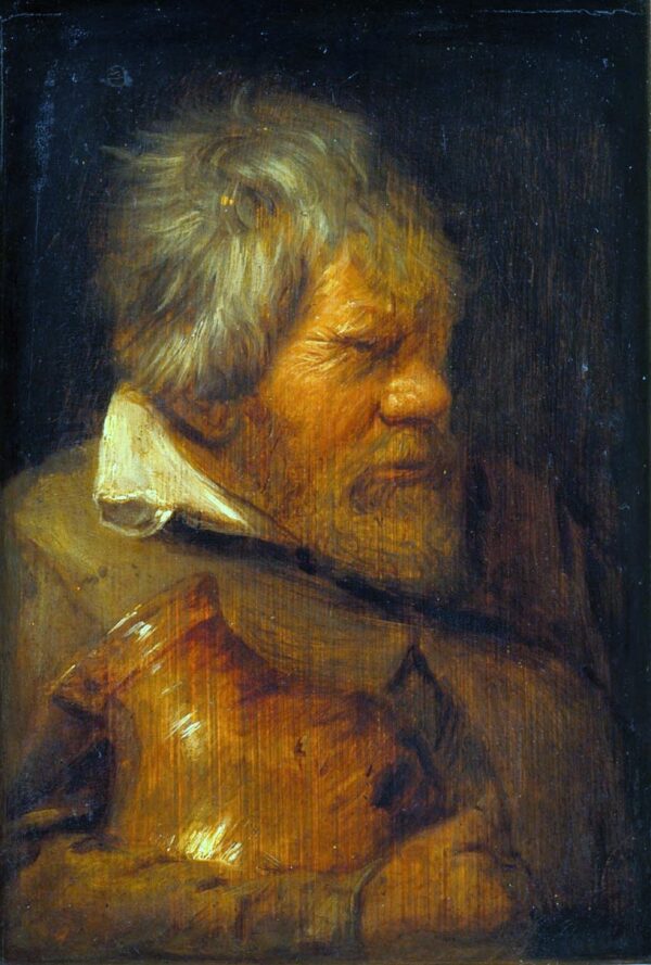 Old Drunk by Adriaen Brouwer, hand-painted oil painting reproduction