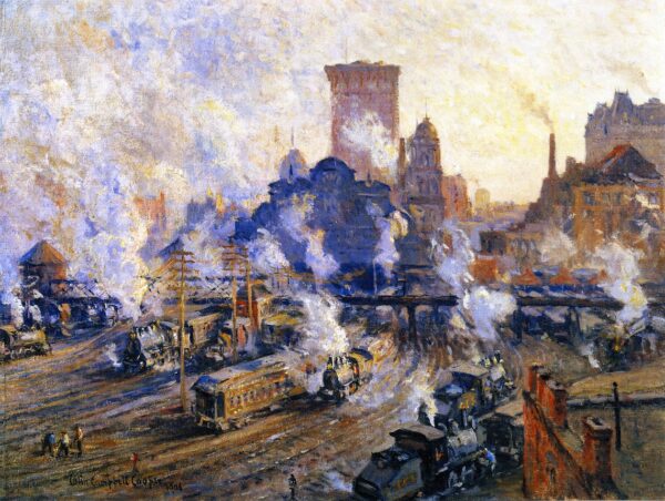 Old Grand Central Station by Colin Campbell Cooper, hand-painted oil painting reproduction