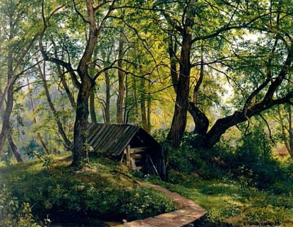 Old Times by Ivan Shishkin, hand-painted oil painting reproduction