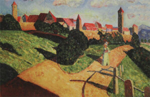 Old town II by Wassily Kandinsky, hand-painted oil painting reproduction