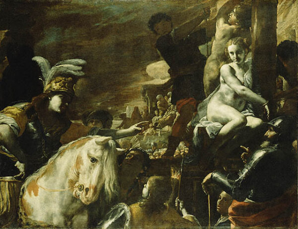 Clorinda Rescuing Sofronia and Olindo by Mattia Preti, hand-painted oil painting reproduction