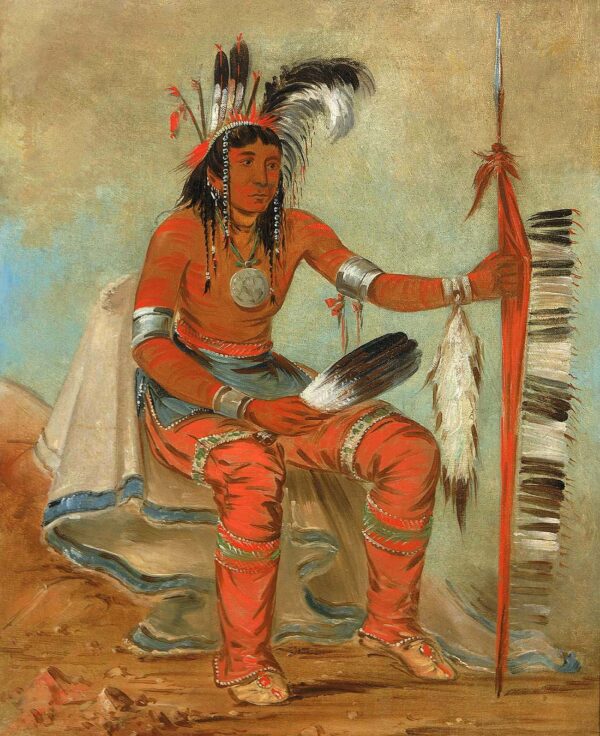 O’n daig, The Crow, a Dandy by George Catlin, hand-painted oil reproduction