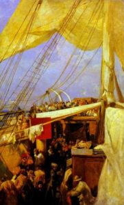On Deck by Konstantin Korovin, hand-painted oil painting reproduction
