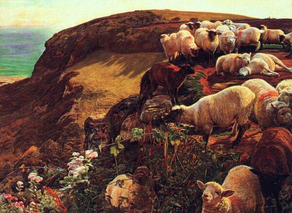 On English Coasts by William Holman Hunt, hand-painted oil painting reproduction