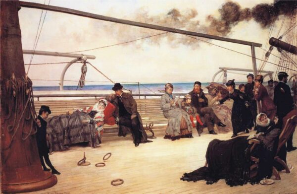 On Shipboard by Henry Bacon, hand-painted oil reproduction