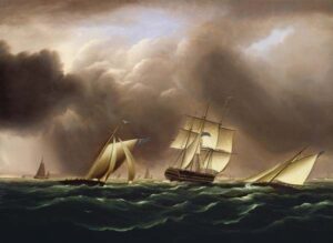 On The High Seas by James E Buttersworth, hand-painted oil painting reproduction