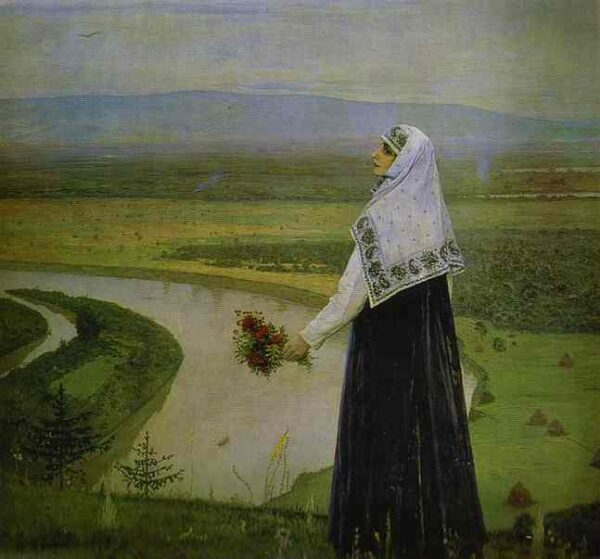 On The Hills by Mikhail Nesterov, hand-painted oil painting reproduction